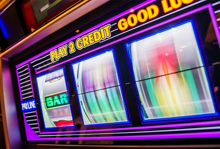 Spinning Symbols on a Slot Machine