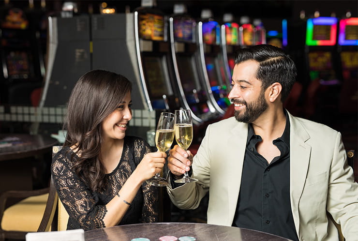 A Couple having Drings at Desert Rose Casino