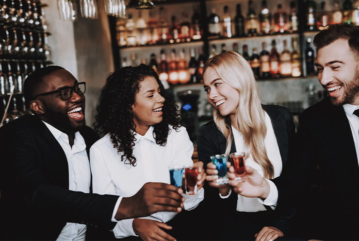 Four People Having Drinks at Graton Resort and Casino