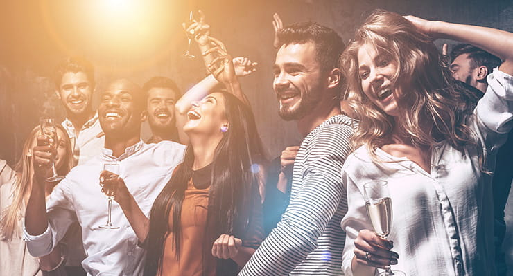 A Group of People Dancing at a Morongo Club