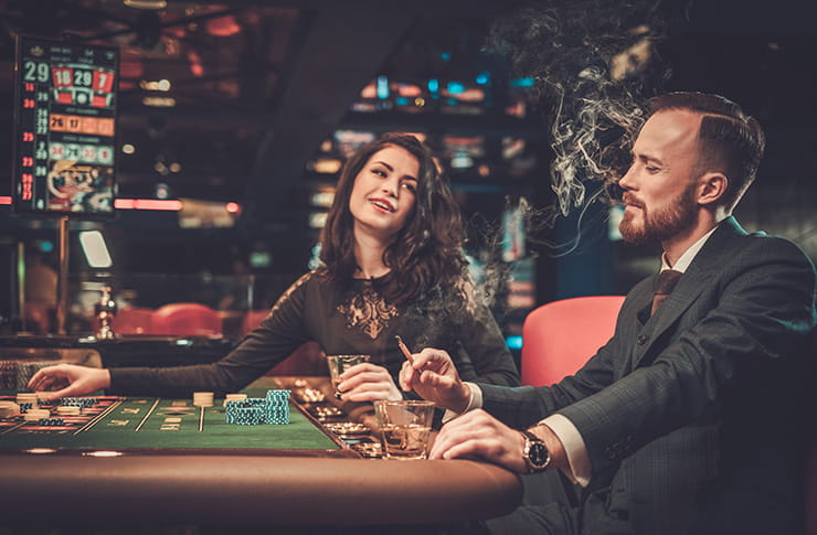 Two People at a Morongo Casino Table